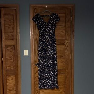 Floral Navy Maxi Dress